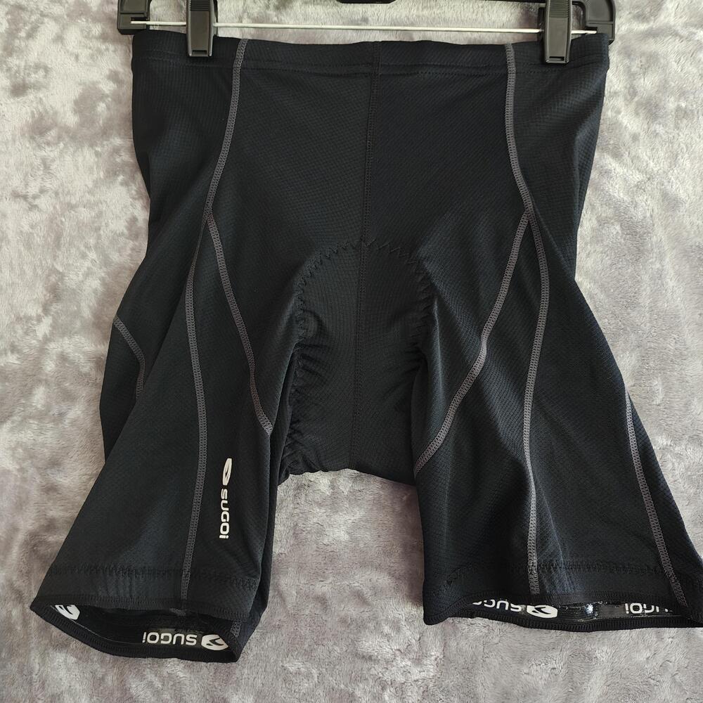 Sugoi Cycling Shorts Womens L Black Padded Chamois Bike Liner Mesh Performance